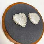 Pink heart stud
