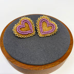 Purple heart stud