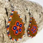 Beaded Earrings On Moosehide