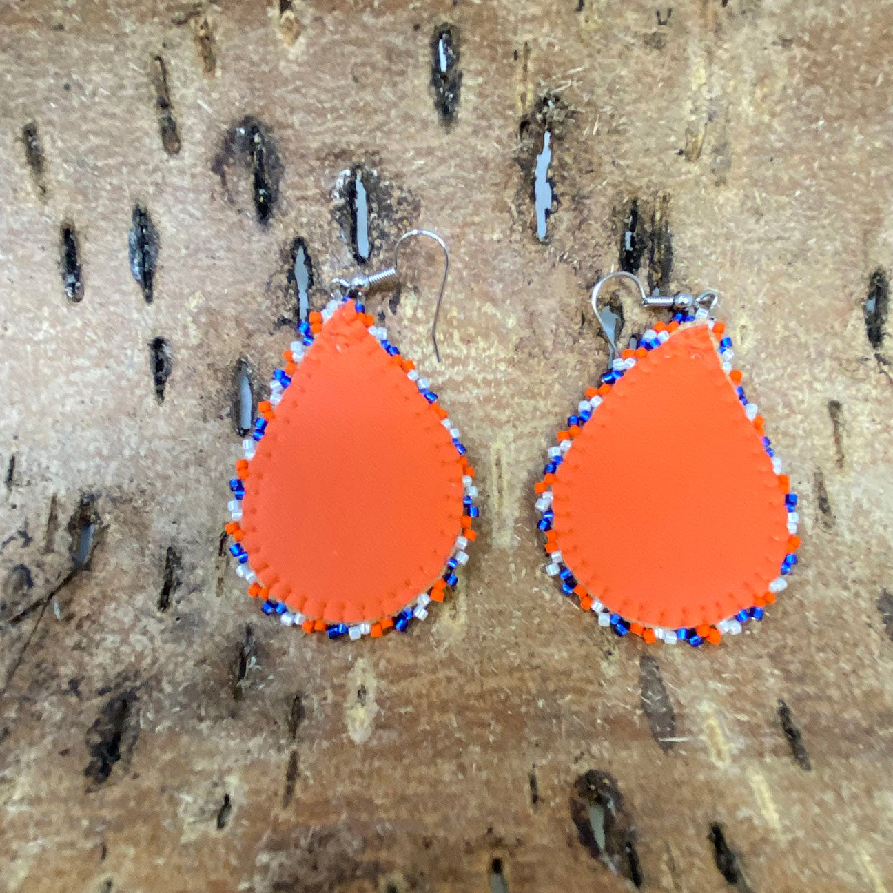 Beaded Earrings On Moosehide