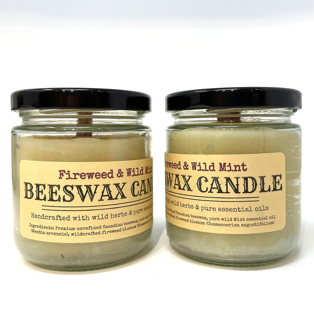 Beeswax Candle Wild Mint & Fireweed