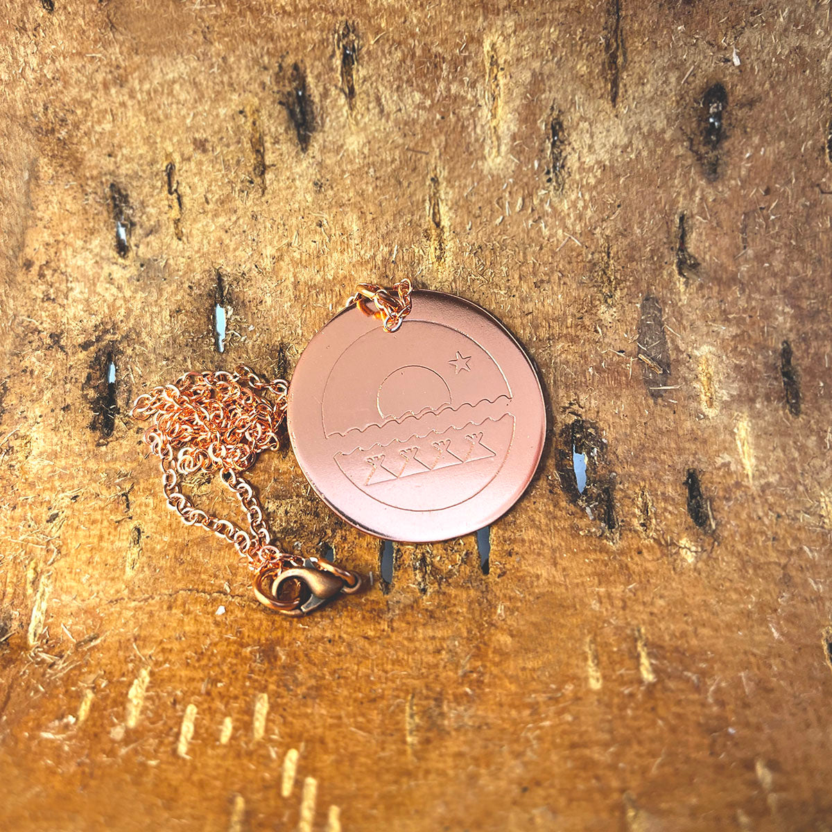 Circle Tłı̨chǫ Flag Necklace