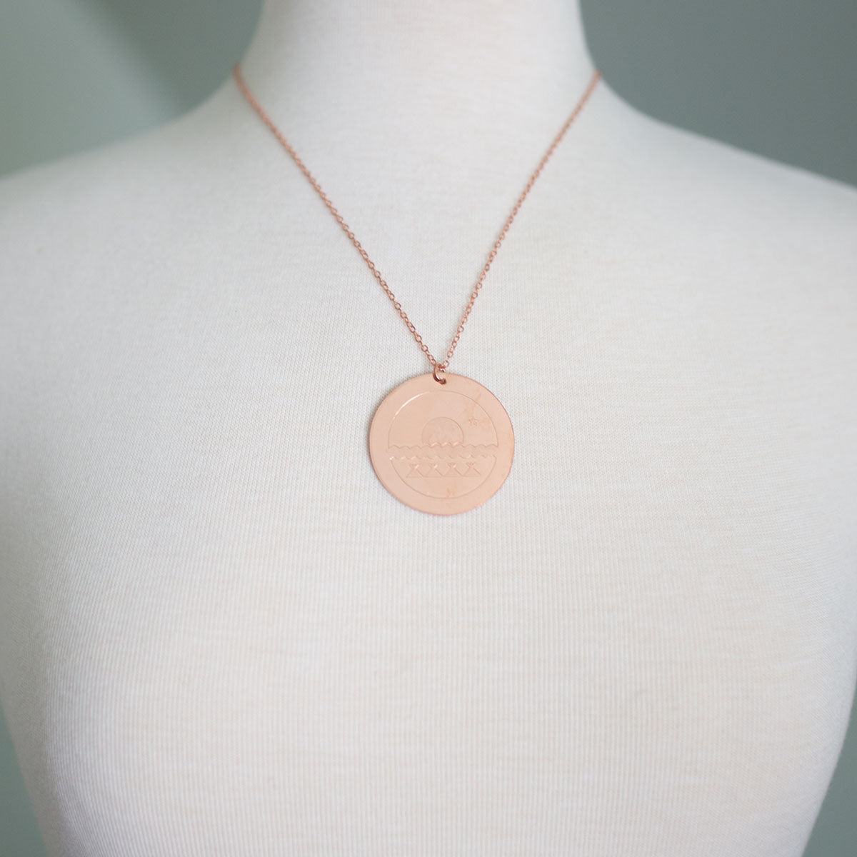 Circle Tłı̨chǫ Flag Necklace