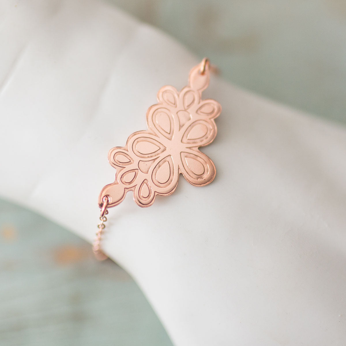 Etched Flower Bracelet