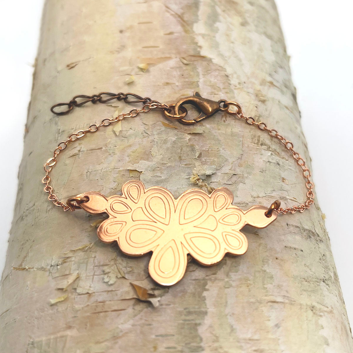 Etched Flower Bracelet