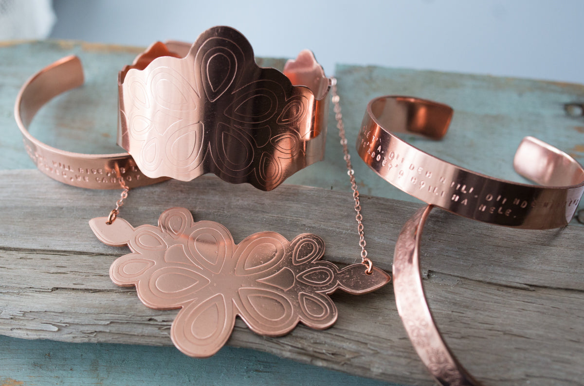 Copper Flower Necklace