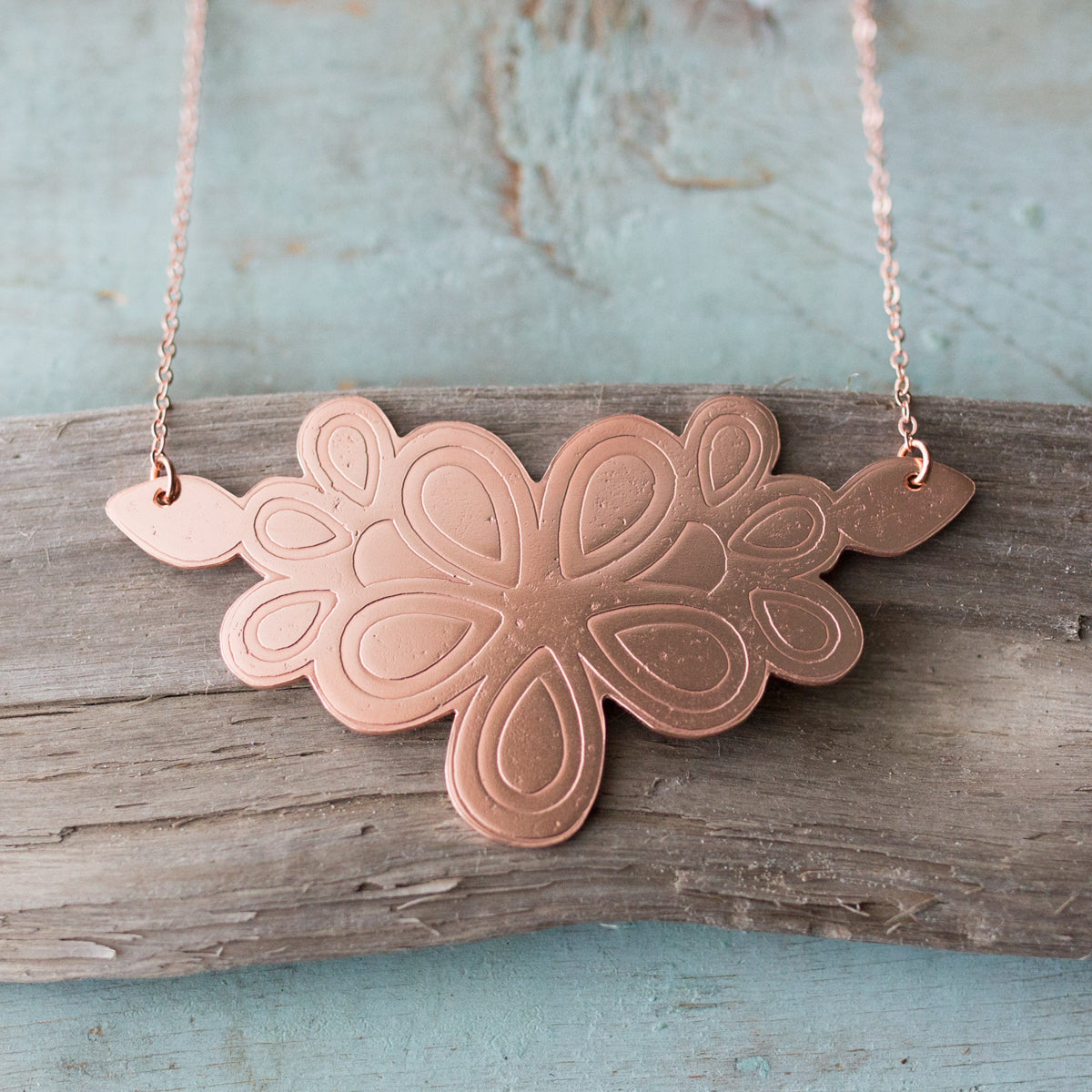 Copper Flower Necklace